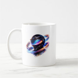 Caneca De Café Futuristic Neon Visor Helmet