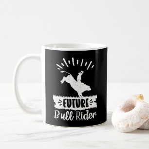 Caneca De Café Futuro Bull Rider Touro Rodeado Oferece Ideias