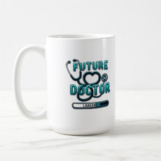 Caneca De Café Futuro Carregamento Médico - Presente para Estudan