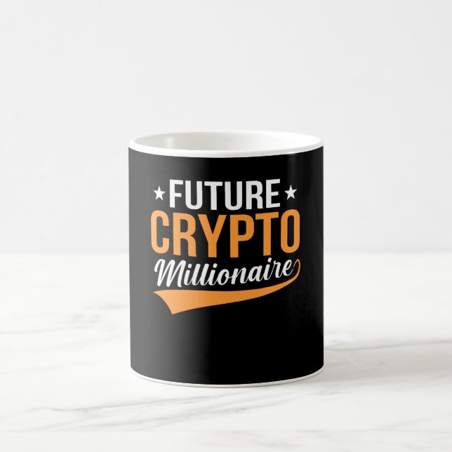 Caneca De Café Futuro Cripto Millionaire é um Dia Milionário (Centro)