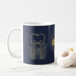 Caneca De Café Futuro Dentista Dente Anatômico Vintage S