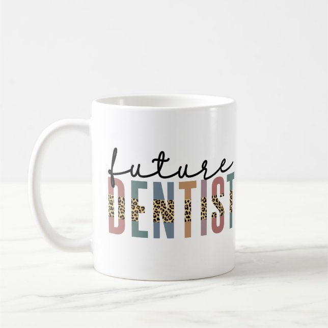 Caneca De Café Futuro Dentista Dentista Dentista Dentista Dentist (Esquerda)