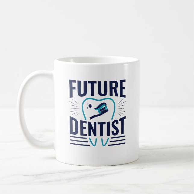 Caneca De Café Futuro Diploma de Estudantes Dentistas (Esquerda)