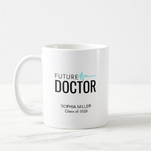 Caneca De Café Futuro Doutor Estudo Médico Personalizado