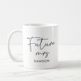 Caneca De Café Futuro minimalista moderno Sra personalizado