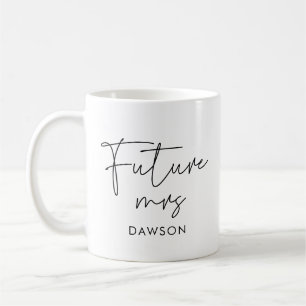 Caneca De Café Futuro minimalista moderno Sra personalizado