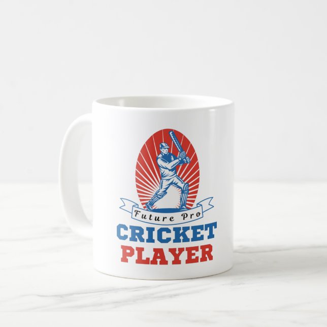 CANECA DE CAFÉ FUTURO PRO CRICKET PLAYER - AMANTE DE CRICKET (Frente Esquerda)