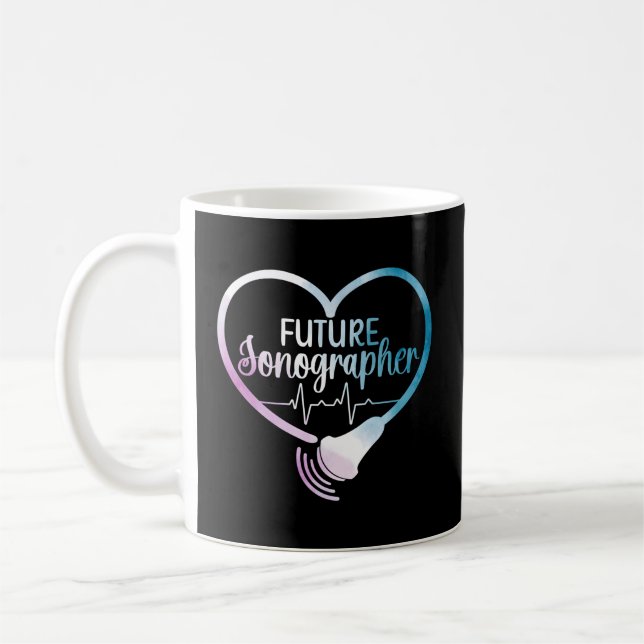 Caneca De Café Futuro Sonógrafo Estudante Em Sonografia (Esquerda)
