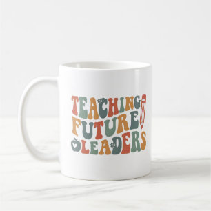 Caneca De Café Futuros Líderes de Ensino Groovy Professor Retro