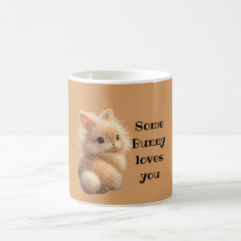 Caneca De Café Fuzzy bunny: Some Bunny Loves You