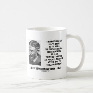Caneca De Café G.B. Shaw Progresso depende em cima do homem
