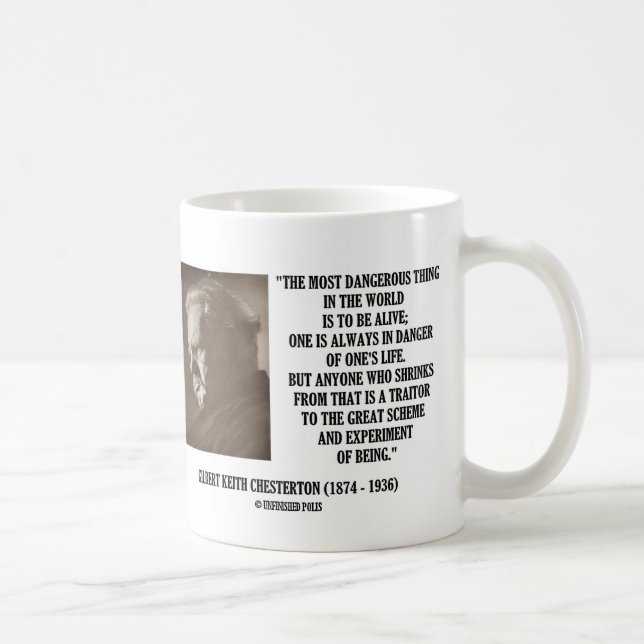 Caneca De Café G.K. Chesterton Excelente Scheme Experiment Of Bei (Direita)