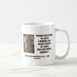 Caneca De Café G.K. Perigo mortal da educação de Chesterton