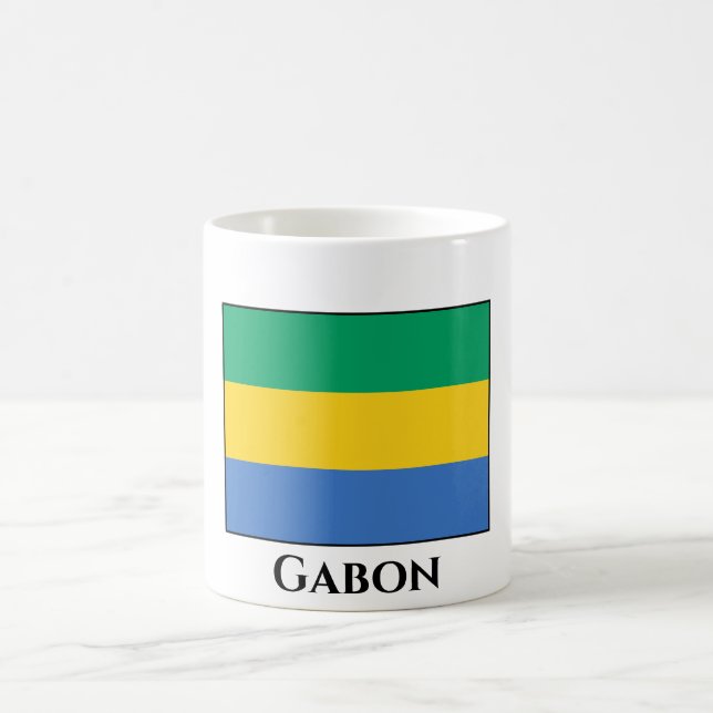 Caneca De Café Gabão Flag (Centro)