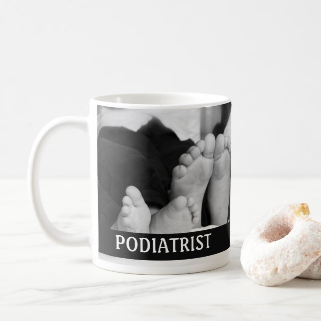 Caneca De Café Gabinete de Oferta Médica Profissional de Podiatra (Com Donut)
