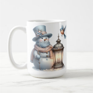 CANECA DE CAFÉ GABINETE DE PASEL INTER SNOWMAN & LANTERN & BIRD