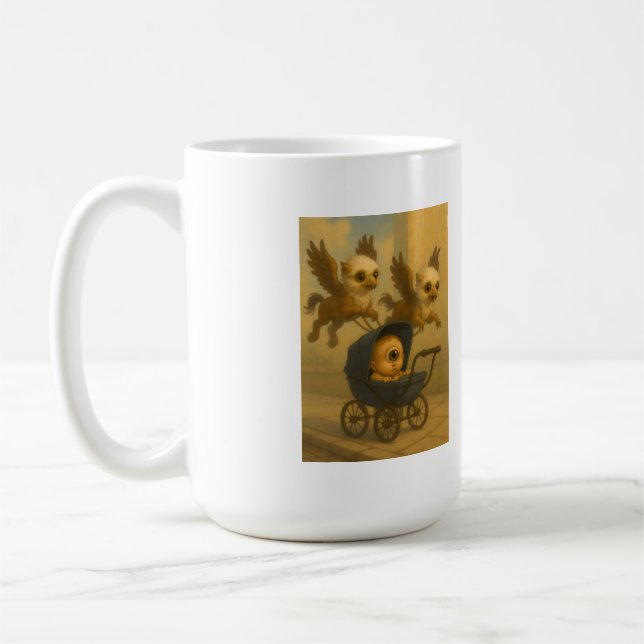 Caneca De Café Gaffins Cachorros e Bicicletas Mythology Fantasy A (Esquerda)