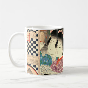 Caneca De Café Gaiola de Vaga-Lume - Ukiyo-e Japonês Vintage
