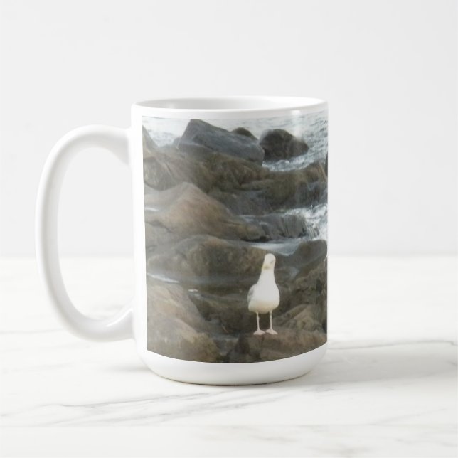 Caneca De Café Gaivota em rochas (Esquerda)