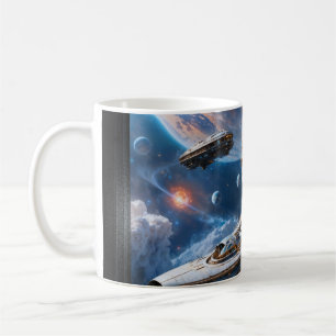Caneca De Café Galactic Cruiser Al Art, por Xzendor7