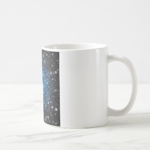 Caneca De Café Galáxia Azul e Preta