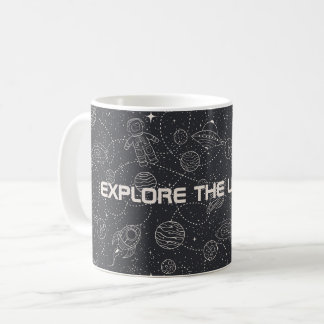 Caneca De Café Galáxia de Exploração do Espaço Personalização Uni