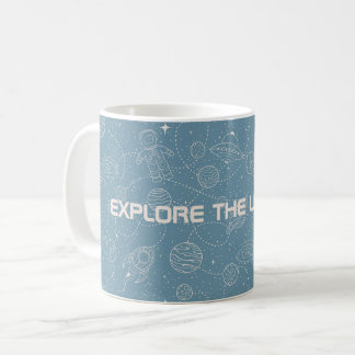 Caneca De Café Galáxia de Exploração do Espaço Personalização Uni