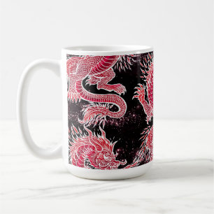 Caneca De Café Galáxia do Dragão Vermelho