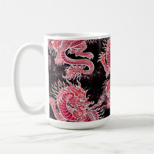 Caneca De Café Galáxia do Dragão Vermelho