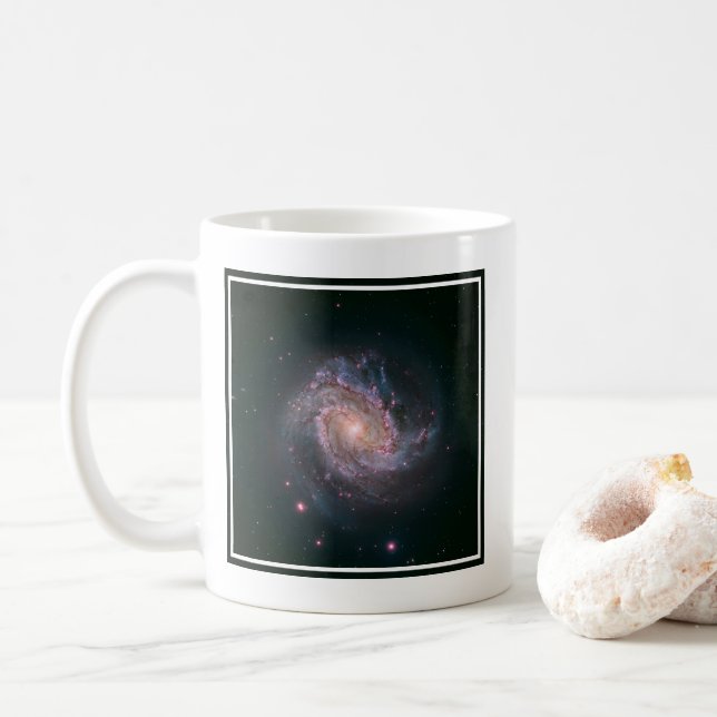 Caneca De Café Galáxia Espiral Barred Messier 83. 2 (Com Donut)