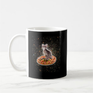Caneca De Café Galáxia Gato Pizza Invasora No Espaço