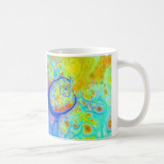 Caneca De Café Galáxias emergentes - correntes da cerceta & do