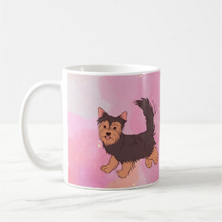 Caneca De Café Galaxy Pink Yorkie Mug