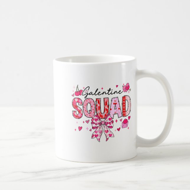 Caneca De Café Galentines Day Women Galentines Squad Funny Valent (Direita)