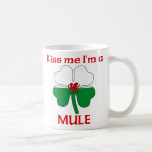 Caneca De Café Galês personalizado beija-me que eu sou mula