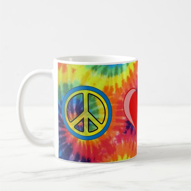 Caneca De Café Galgo do amor da paz (Esquerda)