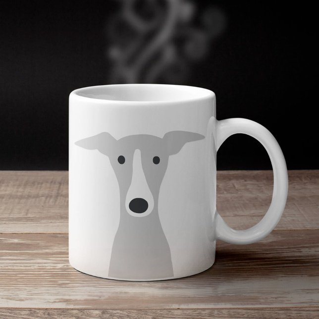 Caneca De Café Galgo Grego, Galgo Grego italiano ou Cão Beijo (Criador carregado)
