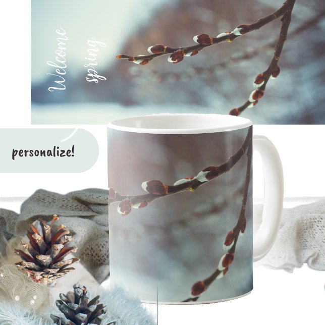 Caneca De Café Galhos salgueiros espinhosos com coletores no fina (Criador carregado)