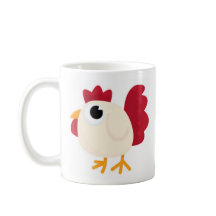 Galinha branca engraçada