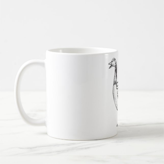 Caneca De Café Galinha Cobra ganso engraçado (Esquerda)