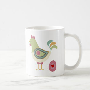 Caneca De Café Galinha Cuta E Ovo