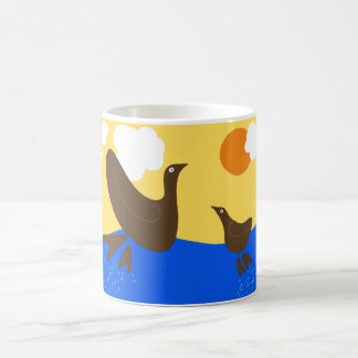 Caneca De Café Galinha-d'água e pintinho