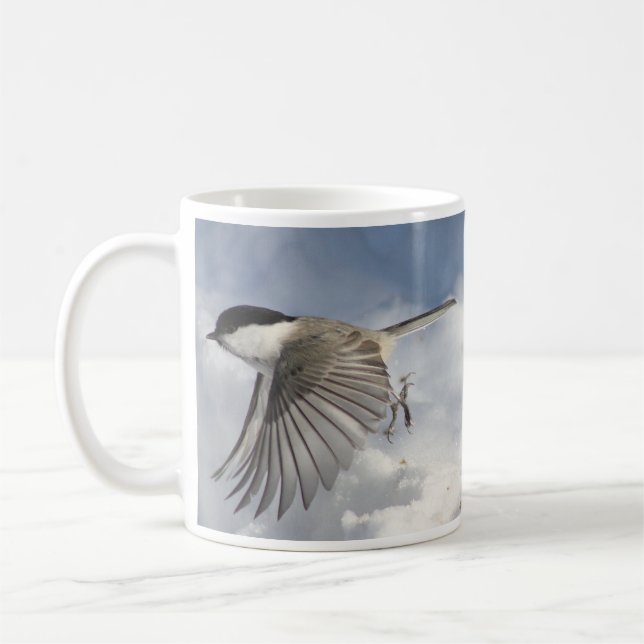 Caneca De Café Galinha de Capas Negras em Voo (Esquerda)