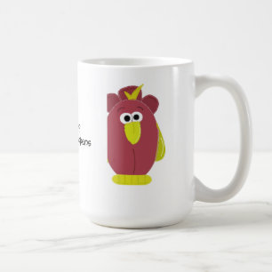 Caneca De Café Galinha de desenho animado engraçado com ditado