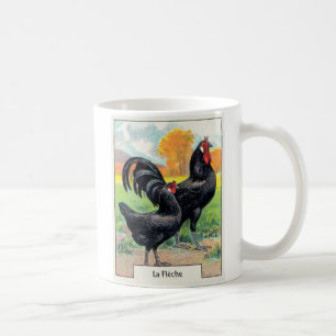 Caneca De Café Galinha de Fleche do La do vintage