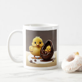 Caneca De Café Galinha e Pintinho páscoa
