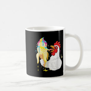 Caneca De Café Galinha Engraçada Comendo Carro-Sorvete De Banana