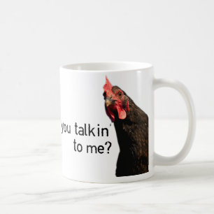 Caneca De Café Galinha engraçada da atitude - você talkin a mim