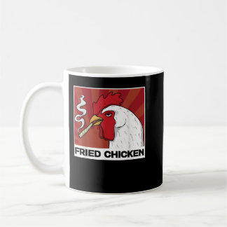 Caneca De Café Galinha Engraçada Fritada Homens de Frango