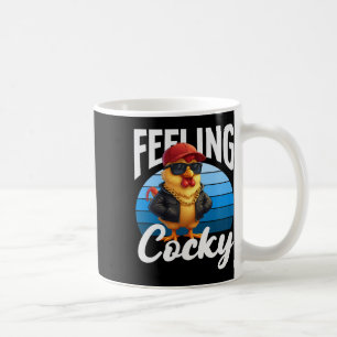 Caneca De Café Galinha Engraçada Pun Rooster Legal Swag Sungles Y